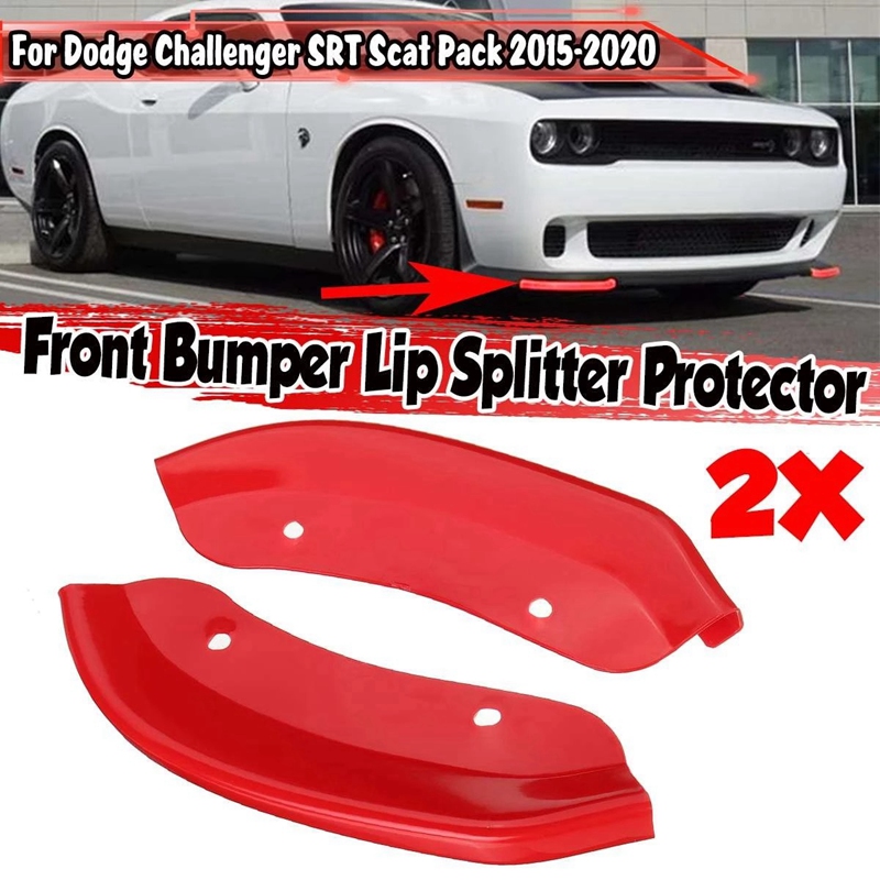 Red Front Bumper Lip Splitter Protector Replacement for Dodge Challenger SRT Hellcat 2015-2020 Not for Widebody