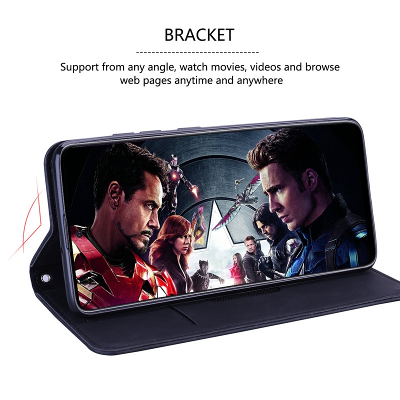 compatibile con HUAWEI P SMART (FIG-LX1 FIG-L21 / ENJOY 7S (5.65) Custodia Cover Case Stand Libro Gel Silicone TPU flip Magnetica protezione Portafoglio Eco Pelle Porta Carte (Nero