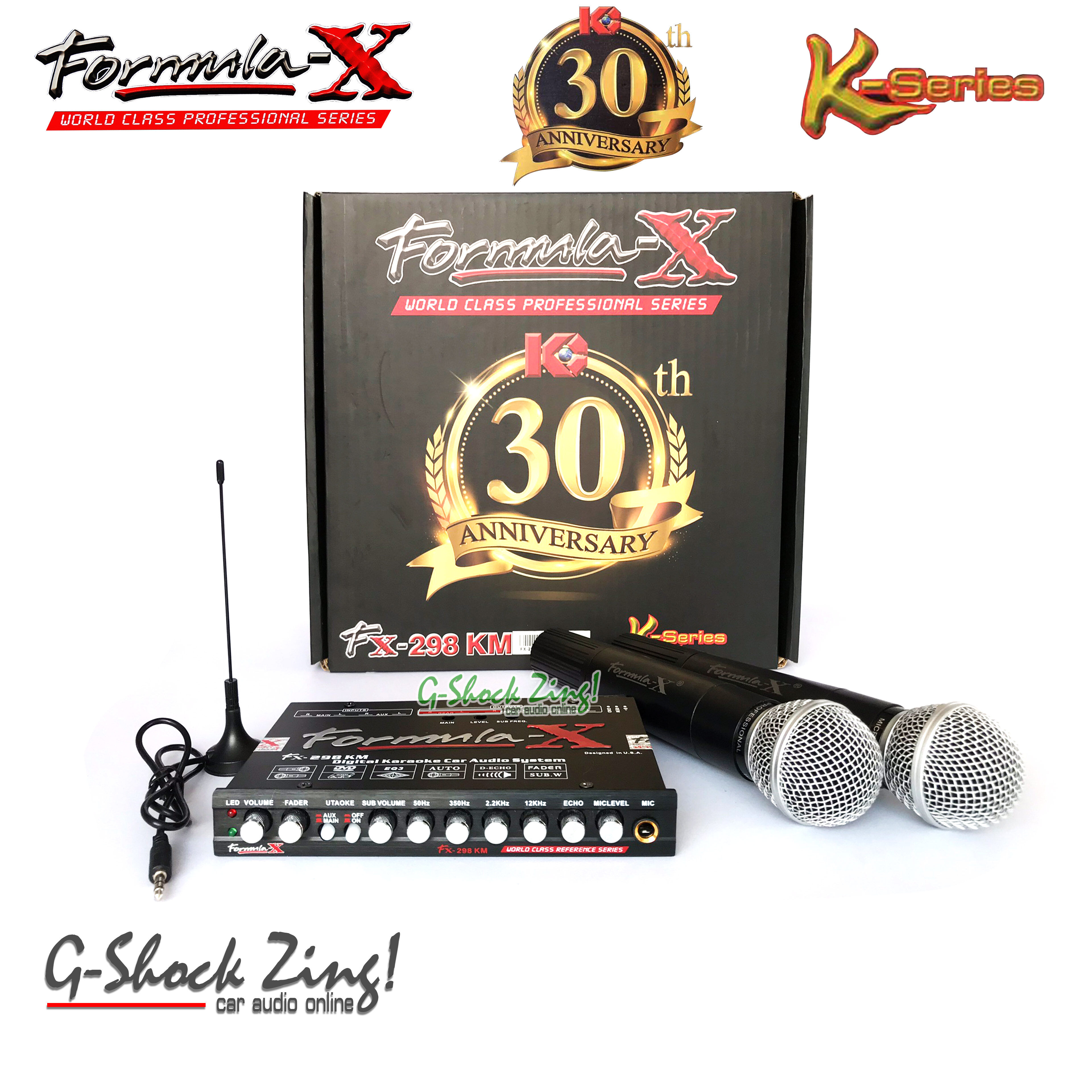 FORMULA-X ปรีไมค์ คุณภาพเสียงดี ร้องคาราโอเกะ+พร้อมชุดไมค์ 2ตัว(ไมค์ไร้สาย) FORMULA-X K-series รุ่น FX-298KM (สินค้าประกันบริษัท 1ปี)