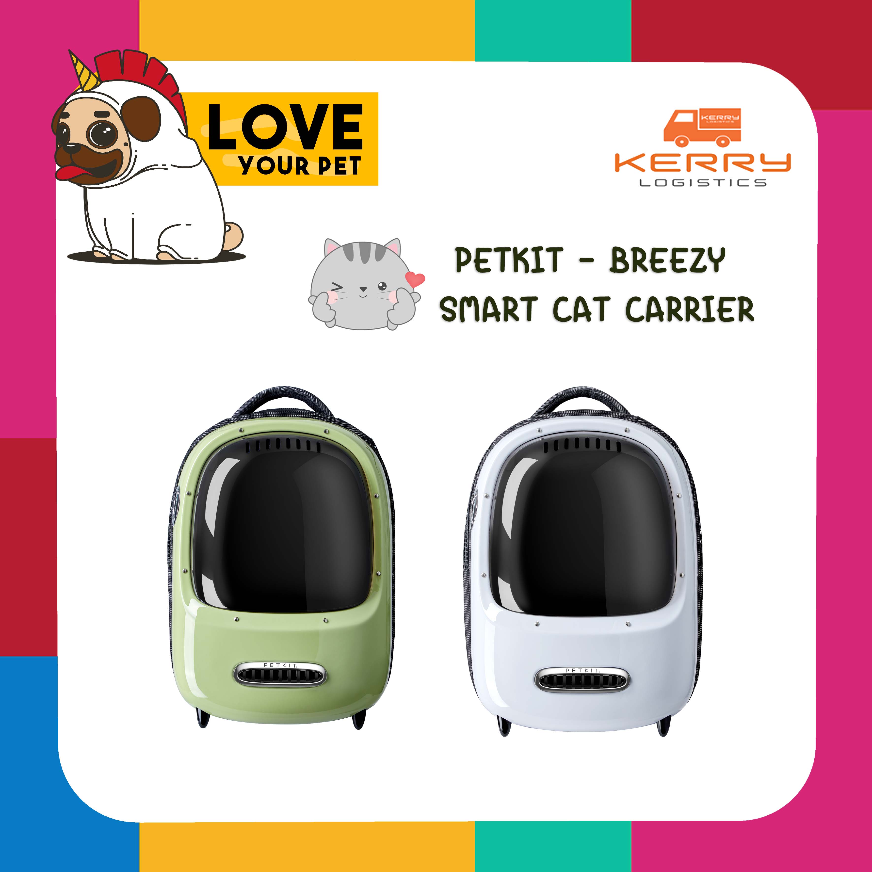 PETKIT BREEZY SMART CAT CARRIER กระเป๋าใส่สัตว์เลี้ยง มีพัดลมระบาย