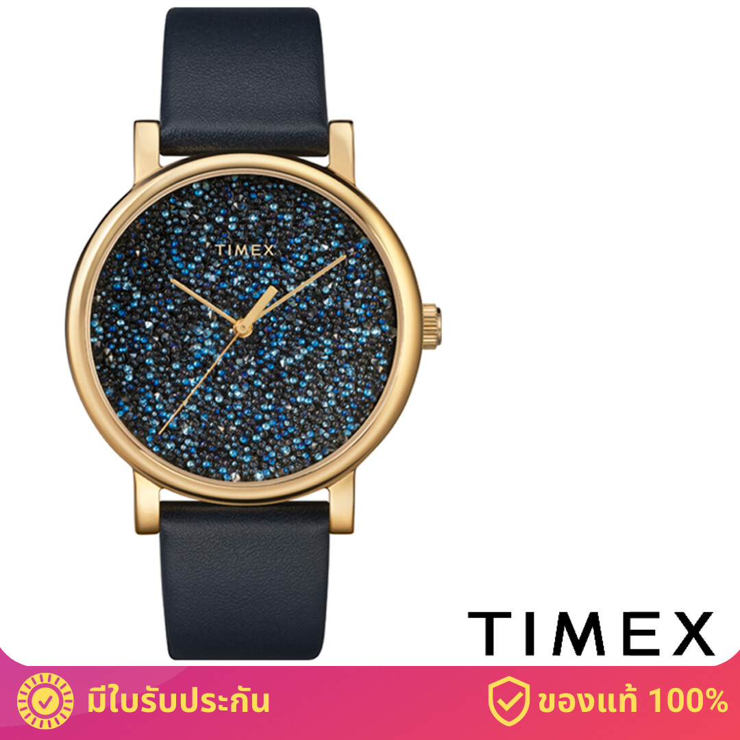 Timex TM-TW2R98100 Crystal Opulence นาฬิกาข้อมือผู้หญิง สีน้ำเงิน