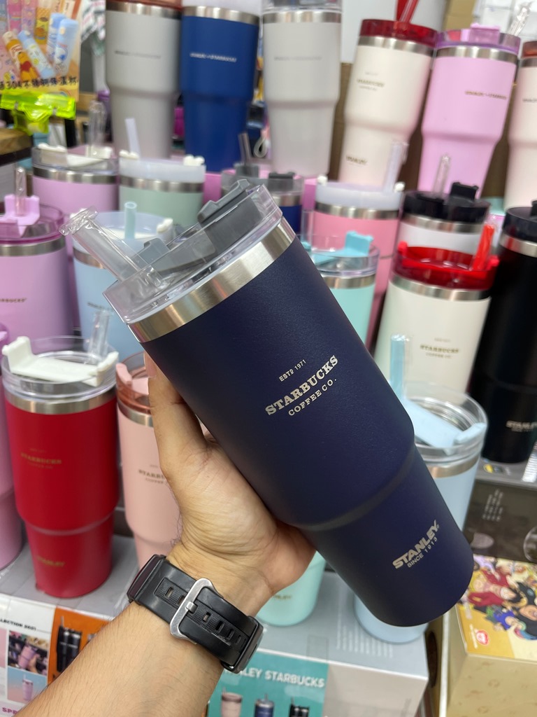 รุ่นใหม่ล่าสุด แก้ว Stanley+Starbucks Navy Collection พร้อมหลอด ขนาดความจุ  30 oz | Lazada.co.th