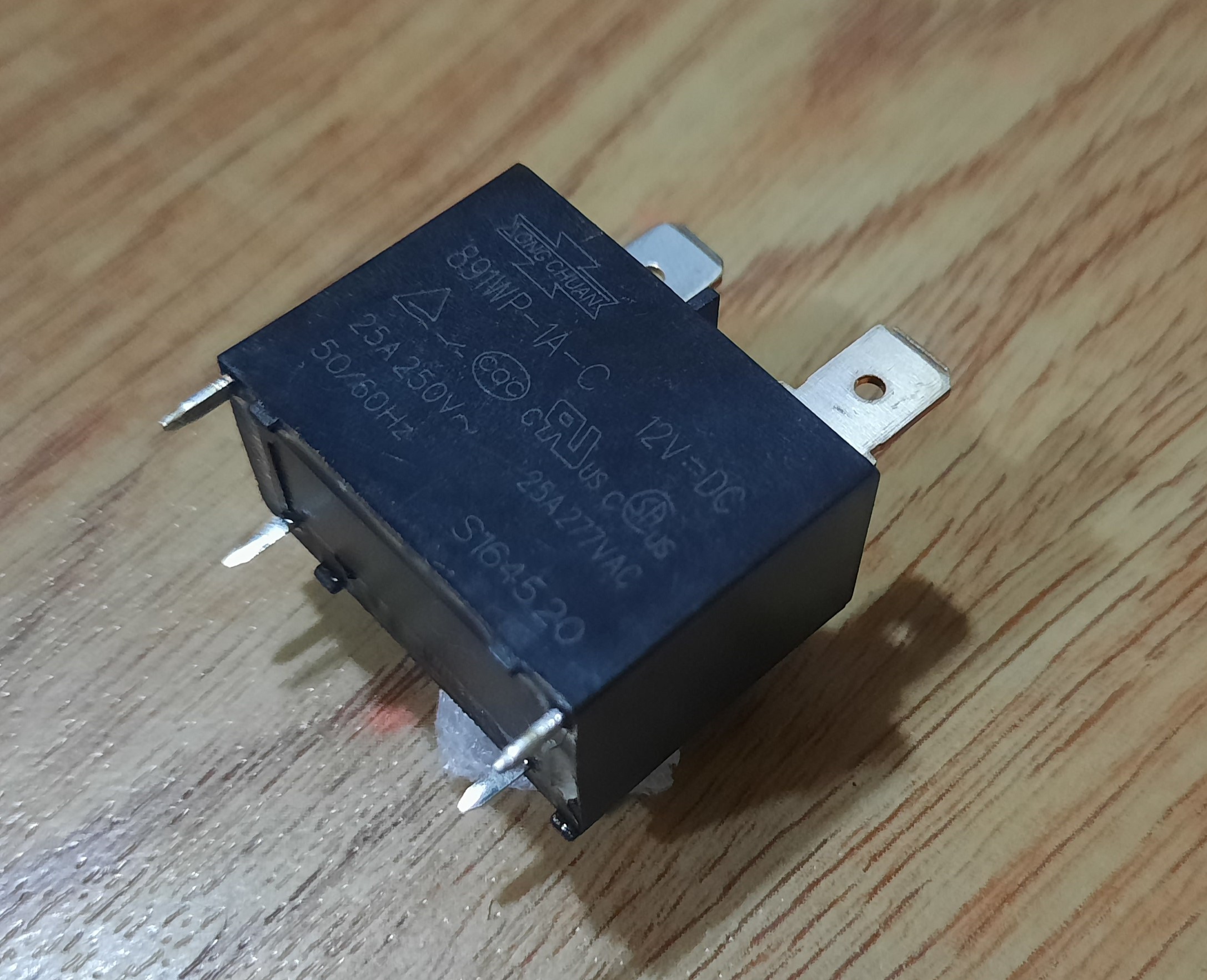 891WP-1A-C 12VDC 12V relay 25A 4-pin for water heater air