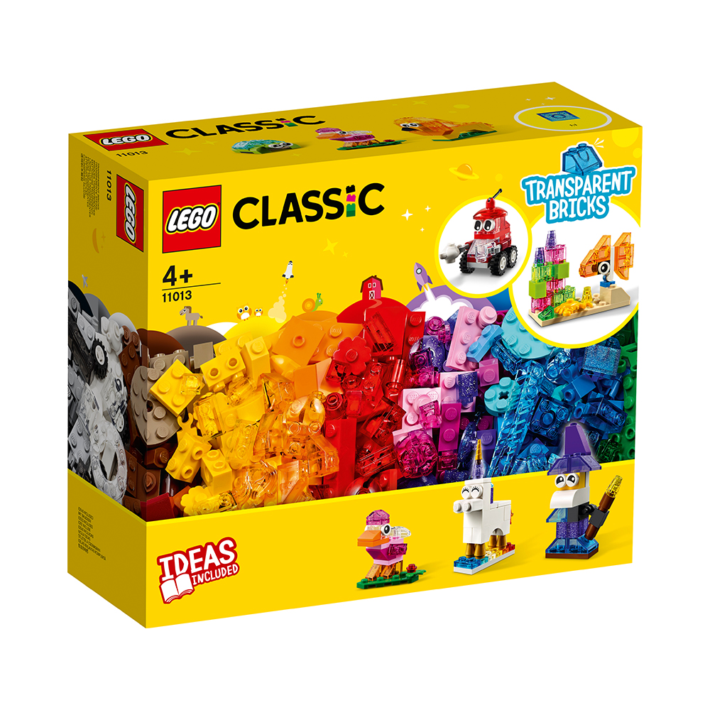 LEGO® Classic 11013 Creative Transparent Bricks Kids’ Building Kit (500 Pieces)