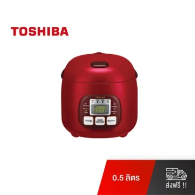 Toshiba หม้อหุงข้าวดิจิตอล ความจุ 0.54 ลิตร รุ่น RC-5MM(R)A - (แดง)