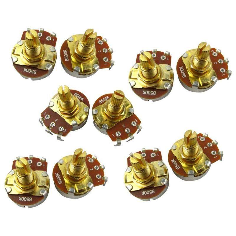 10Pcs Guitar Full Size Pots L18Mm Shaft Audio Volume Taper Potentiometers For Electric Guitar Bass Parts Malaysia