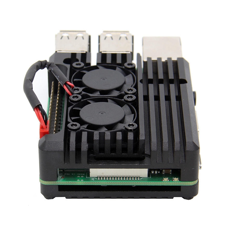 For Raspberry Pi 3B Aluminum Alloy Case, for Raspberry Pi Metal Case with Dual Fan , for Raspberry Pi 3 Model B+(Plus) /3B