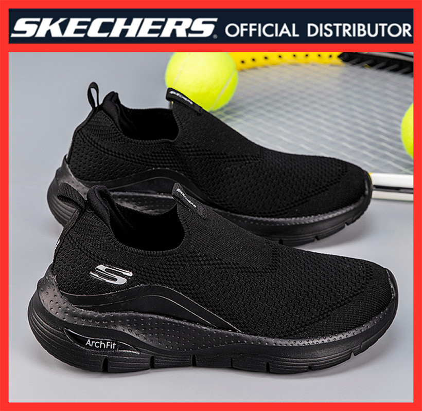 SKECHERS_Gowalk ARCH FIT-รองเท้าผู้ชายรองเท้าลำลองผู้ชายรองเท้ากีฬาผู้ชายดำ