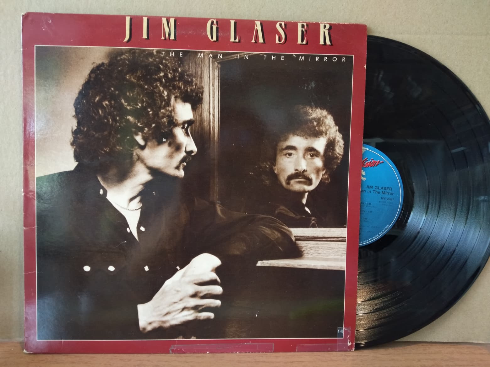JIM GLASER The Man In The Mirror แผ่นเสียง เพลงสากล  VG/M