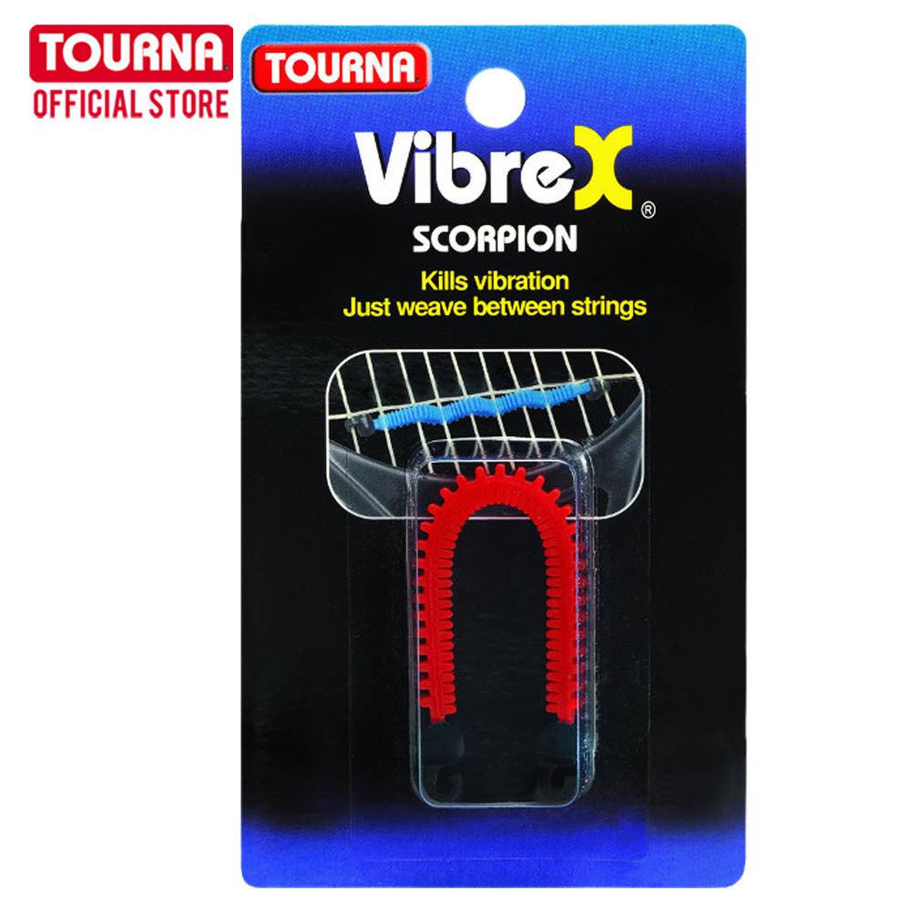 TOURNA Vibrex Scorpion ยางซิลิโคนกันกระเทือนสำหรับเอ็นเทนนิส สีแดง 1 ชิ้น