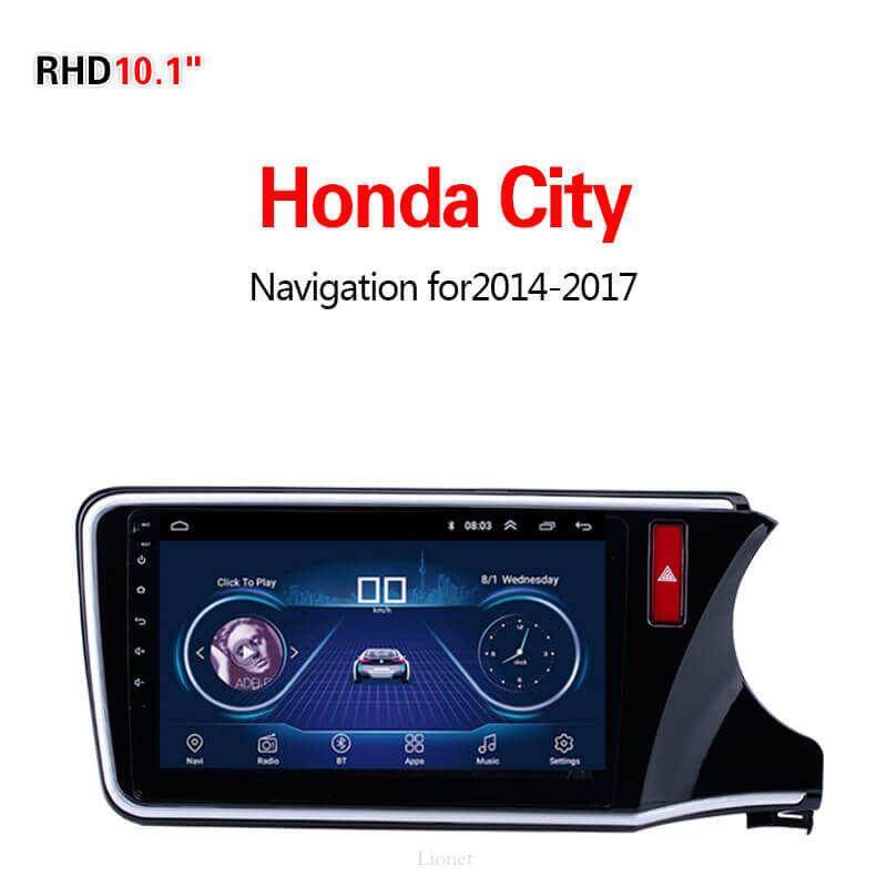 เครื่องนำทาง สำหรับรถยนต์ Honda CITY 2014-2017 10.1 Inch Android 8.1 WIFI 1G/16G  แผนที่ในการนำทาง