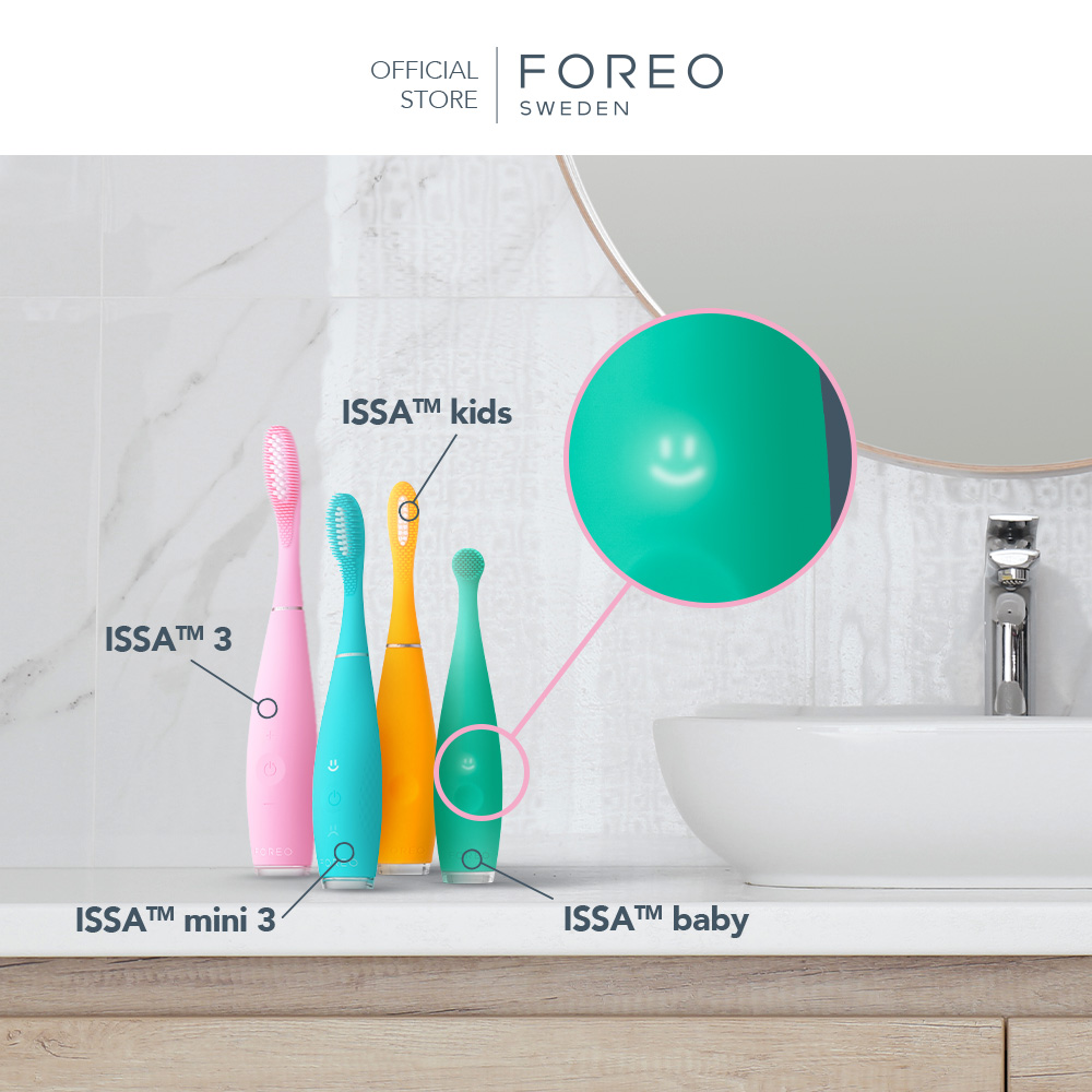 FOREO ISSA 3 Pearl Pink แปรงสีฟันไฟฟ้า ฟอริโอ้ อิซซ่า 3 สีชมพูอ่อน - ฟ ...
