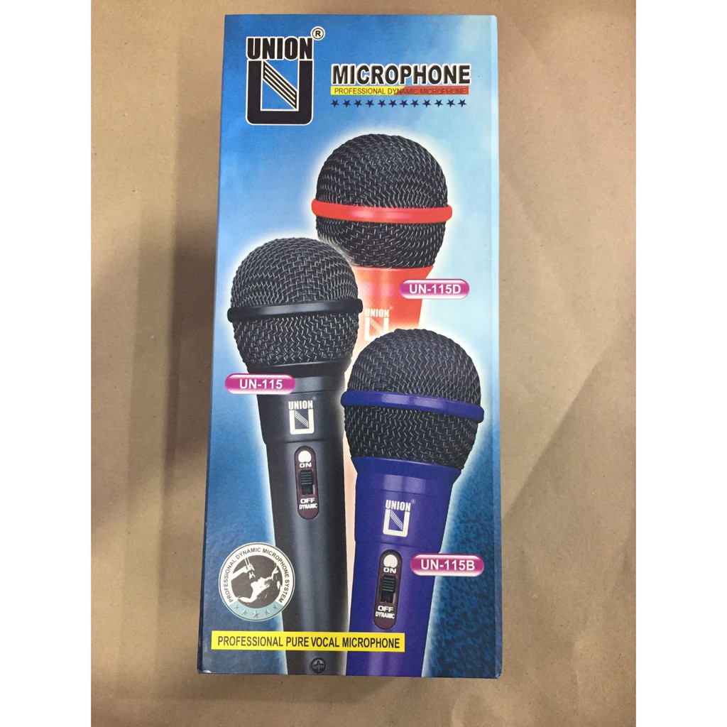 โปรโมชั่น Union Dynamic Professional Microphone / Dynamic Microphone รุ่น UN-115 ไมโครโฟน สำหรับร้องคาราโอเกะ ของดีราคาถูก ราคาถูก ไมโครโฟน ไมโครโฟนไร้สาย ไมโครโฟนบลูทูธ ไมโครโฟนลำโพง