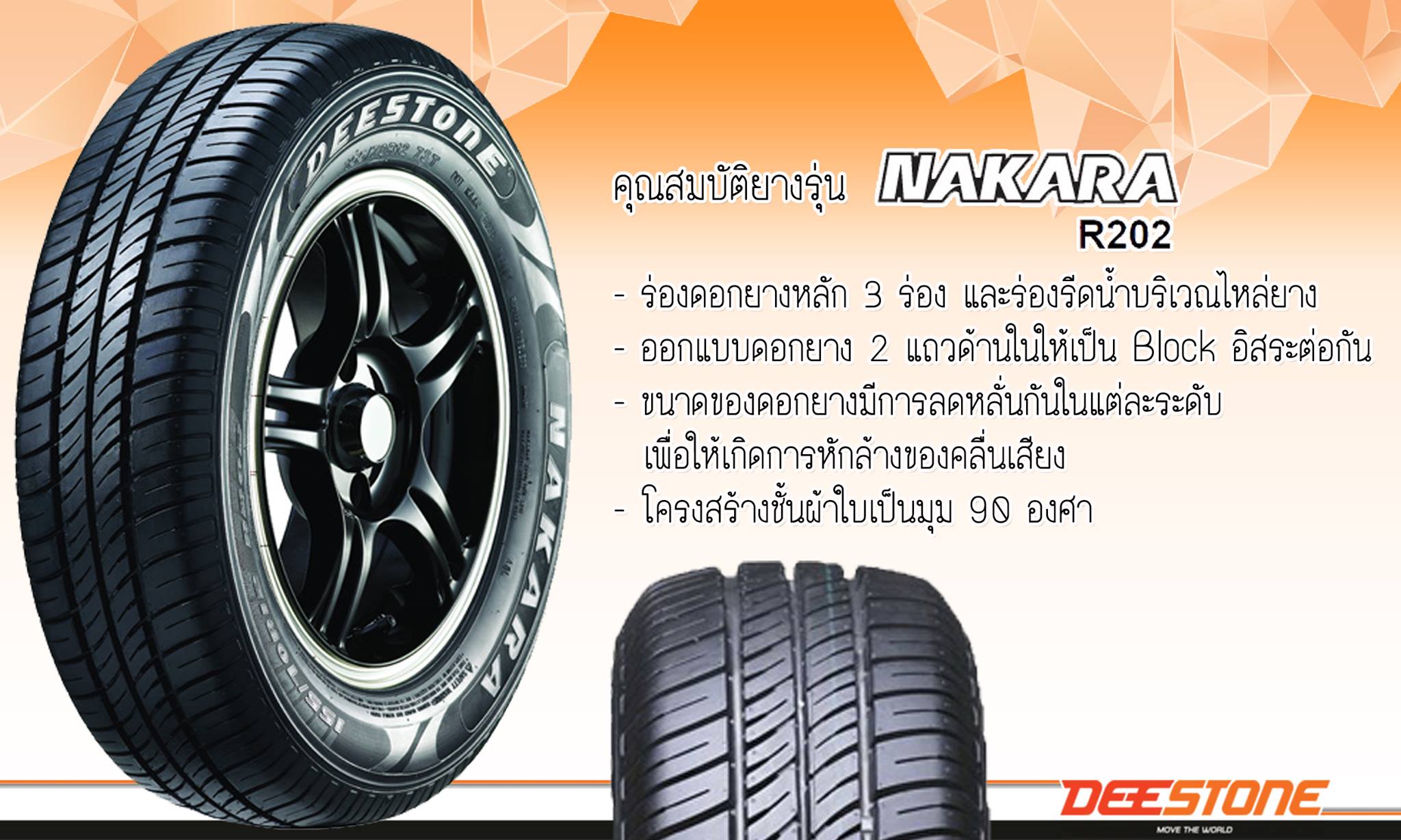 ยางรถยนต์ ขอบ 12 DEESTONE 15570R12 รุ่น R202 ปี 2023 จำนวน 1 เส้น ...