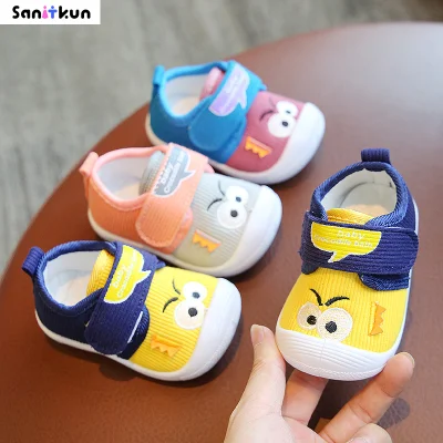 Sanitkun Baby First Walker Shoes Breathable Anti Slip Shoes Soft Bottom Shoes with Sound 1-4 Years