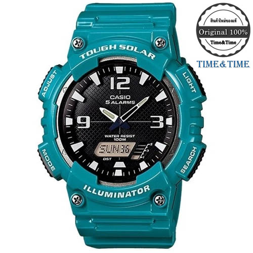 Time&Time Casio Standard นาฬิกาข้อมือผู้ชาย สีเขียว สายเรซิน รุ่น AQ-S810WC-3AVDF
