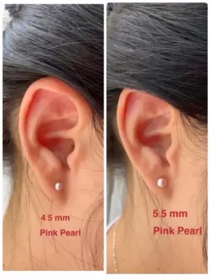 Pink Pearl Earring with Silver 925
