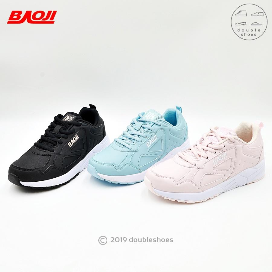 BAOJI ของแท้ 100% รองเท้าผ้าใบผู้หญิง รองเท้าวิ่ง  รุ่น BJW516 (ดำ/ ชมพู/ ฟ้า) ไซส์ 37-41