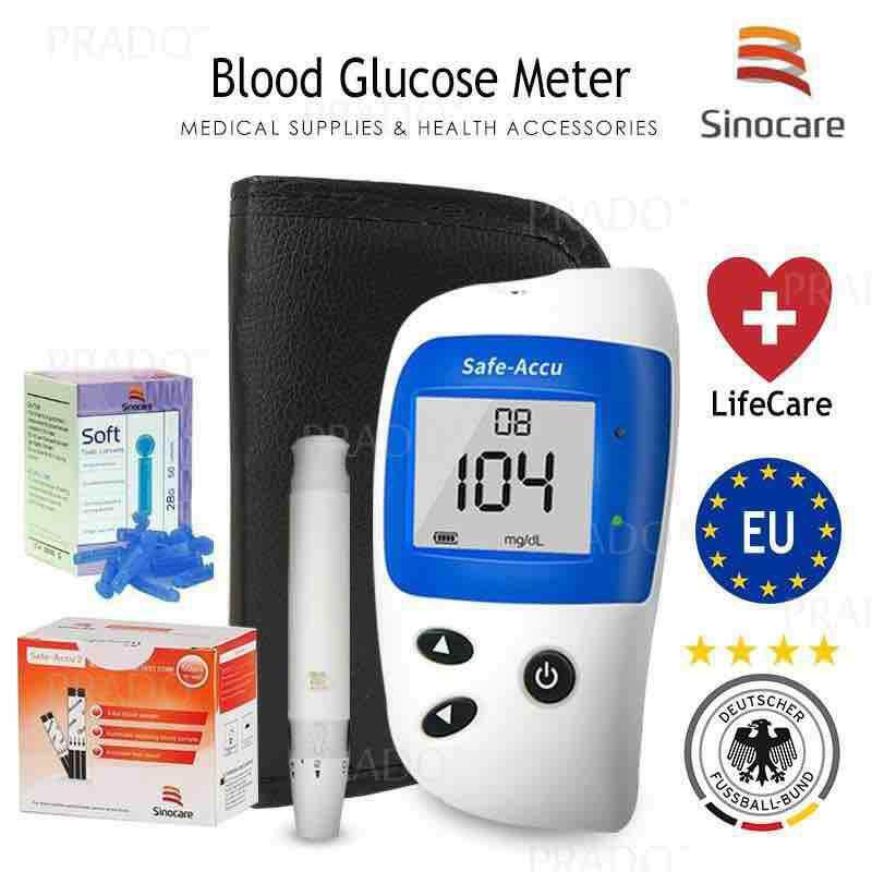 เครื่องตรวจวัดน้ำตาล Glucose Sinocare รุ่น Safe-Accu2 เครื่องวัดน้ำตาล  Blood glucose meter