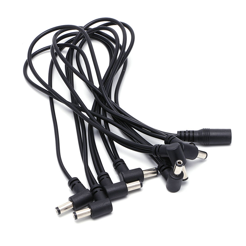 8 Way Electric Guitar Effect Pedal Daisy Chain Power Supply Cable Round Jacks