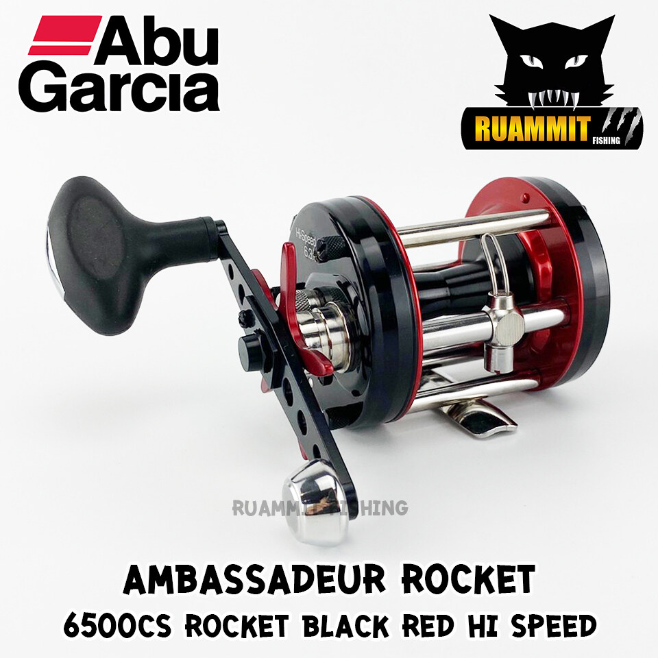 Abu Garcia Ambassadeur 6500CS Rocket Black Red High-Speed Baitcasting Reel