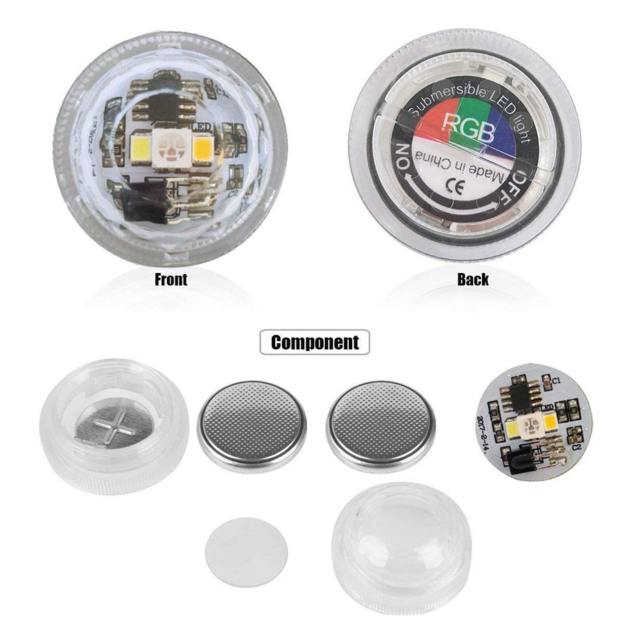 Battery Operated Submersible LED Underwater Light RGB Swimming Pool ...