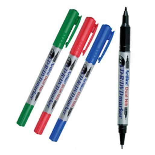 Electro48 ปากกามาร์คเกอร์ 2 หัว อาร์ทไลน์ ขนาด 0.4-1.0 มม. ชุด 4 ด้าม (สีดำ/น้ำเงิน/แดง/เขียว) เขียนได้ทุกพื้นผิว