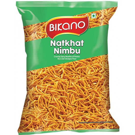 Bikano Natkhat Nimbu 125g. ขนมขบเคี้ยวอินเดีย 125 กรัม.