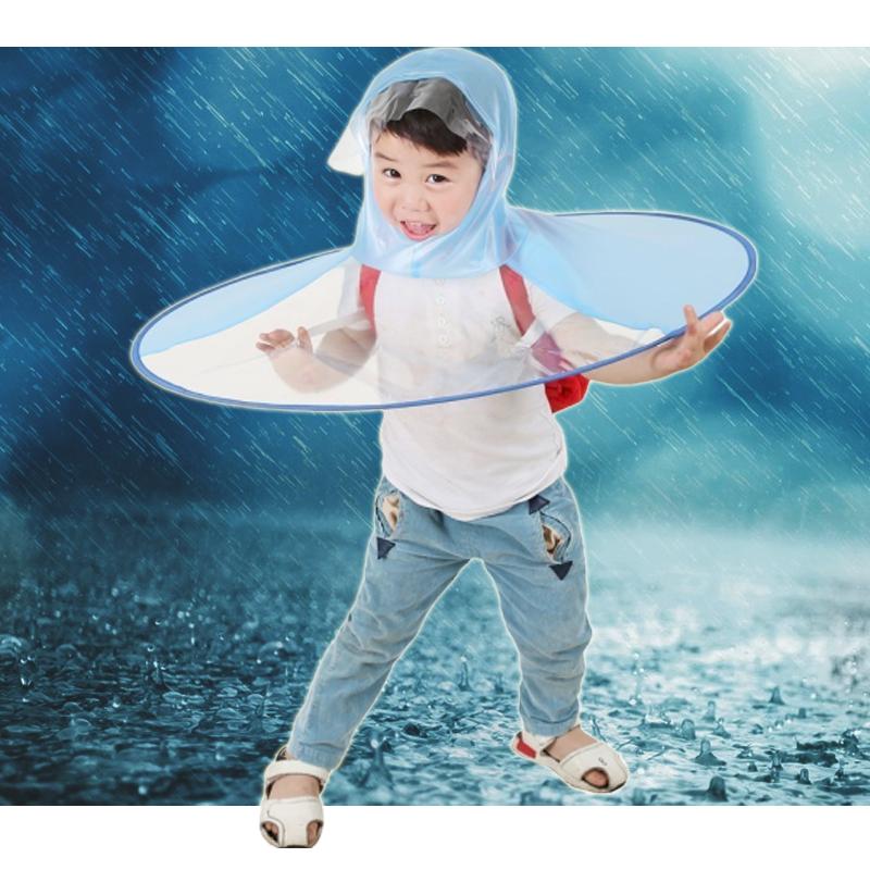 หมวกกันฝน หมวกกันฝน UFO สำหรับเด็ก เสื้อคลุมกันฝน เสื้อแจ็คเก็ตกันฝน เสื้อกันฝน