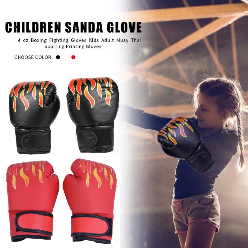 Timmoo Shop อุปกรณ์นักมวย เด็กถุงมือมวยเทควันโดถุงมือฝึกอบรม 1 คู่เจาะกระสอบทรายกีฬาต่อสู้ MMA ถุงมือมวย Kids Children Boxing Gloves Thejoyful ชกมวย มวยไทย  ต่อยมวย นักมวย Boxingอุปกรณ์ออกกำลังกาย