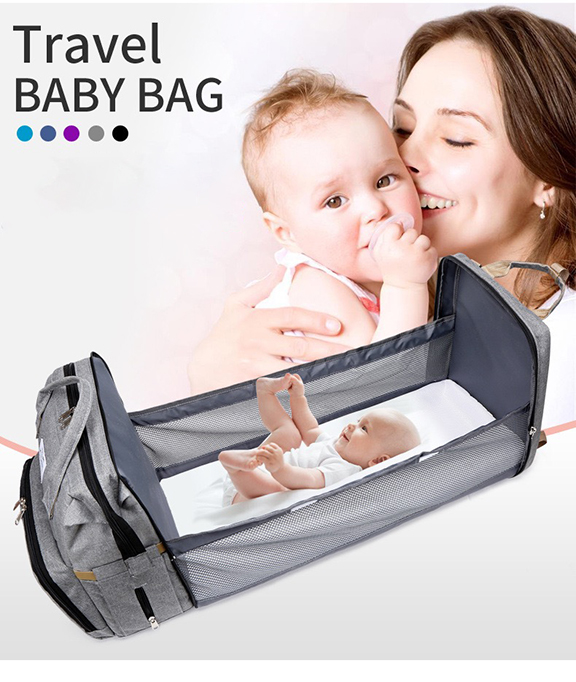 กระเป๋าอเนกประสงค์ ขยายป็นที่นอนเด็กได้ กระเป๋าที่นอนเด็ก กระเป๋าเป้สะพาย ที่นอนเด็ก