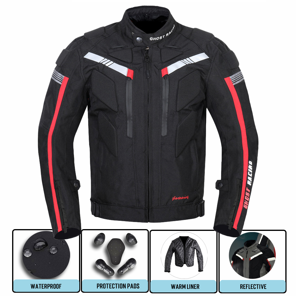 เสื้อแจ็คเก็ตรถจักรยานยนต์กันน้ำ Moto เย็นฤดูใบไม้ร่วงฤดูหนาวขี่มอเตอร์ไบค์ Moto แจ็คเก็ตการแข่งขันแบบสกปรกป้องกันเสื้อผ้า