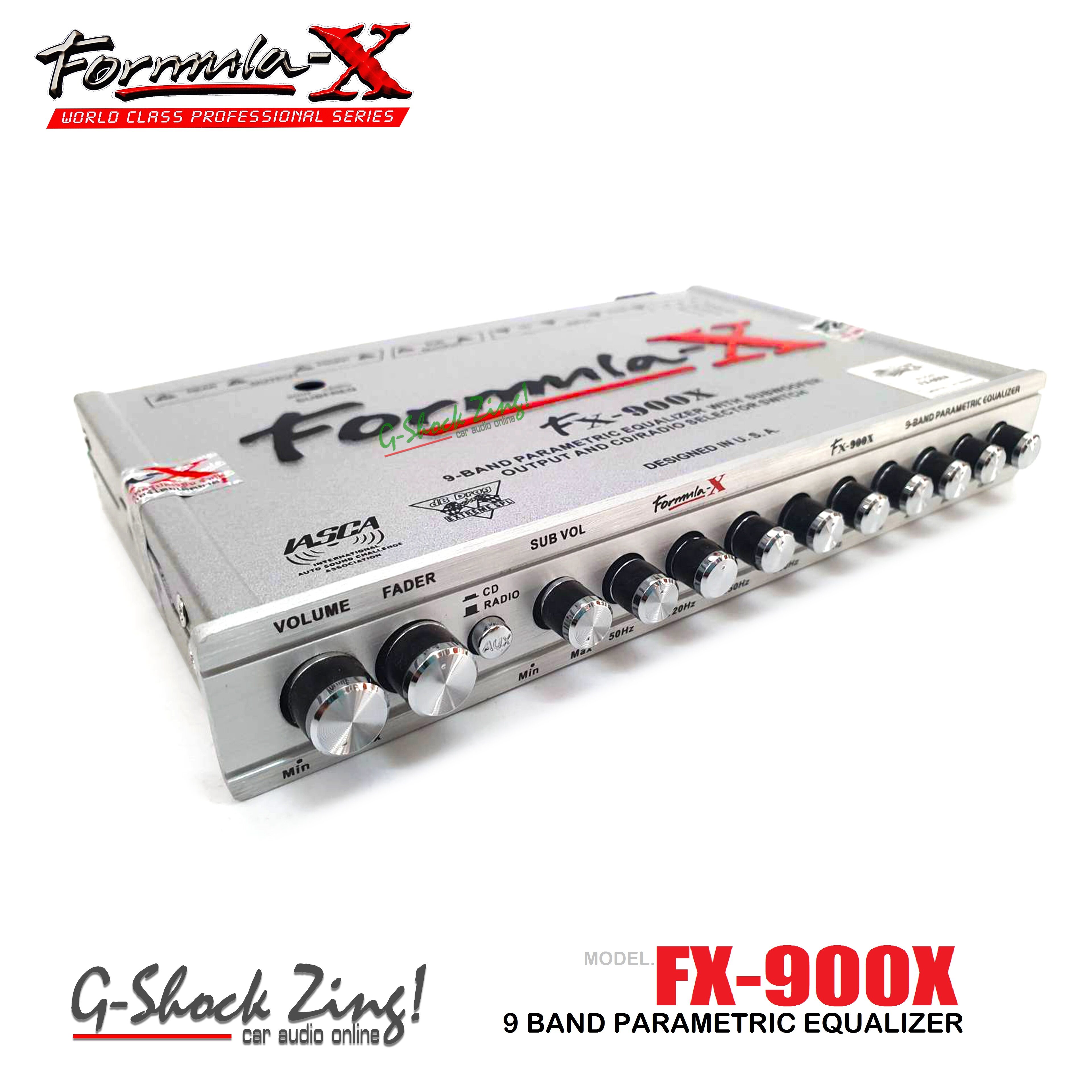 Formula-X เครื่องเสียงรถยนต์/ตัวปรับเสียง/ ปรีแอมป์รถยนต์ 9 Band/9แบนด์  (ซับรวม) Formula-X รุ่น Fx-900X (สินค้าของแท้ประกันบริษัท 1ปี) - Wut Car  Audio Hatyai - Thaipick