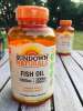 น้ำมันปลา Fish Oil 1,000mg 144 ซอฟท์เจล นำเข้าจากอเมริกา (Sundown Naturals) บำรุงสมองและหัวใจ ลดความเสี่ยงเส้นเลือดหัวใจตีบ