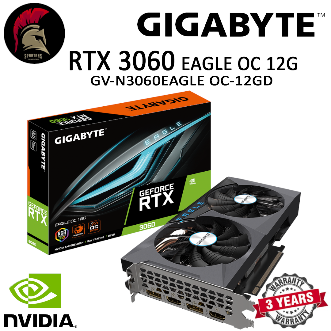GIGABYTE RTX 3060 EAGLE OC 12G LHR For Gamer การ์ดจอ VGA GeForce สินค้า ...