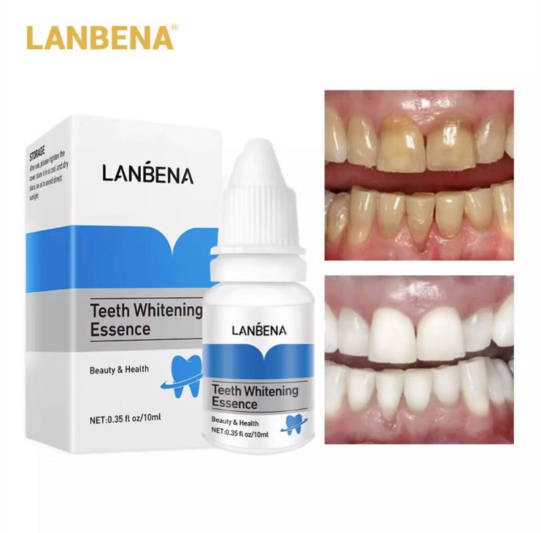 เซรั่มฟอกฟันขาว เจลฟอกฟันขาว แก้ฟันเหลือง LANBENA Teeth Whitening Essence Oral Hygiene Cleaning Eliminates Plaque Stains Teeth Whitening Tools Paste