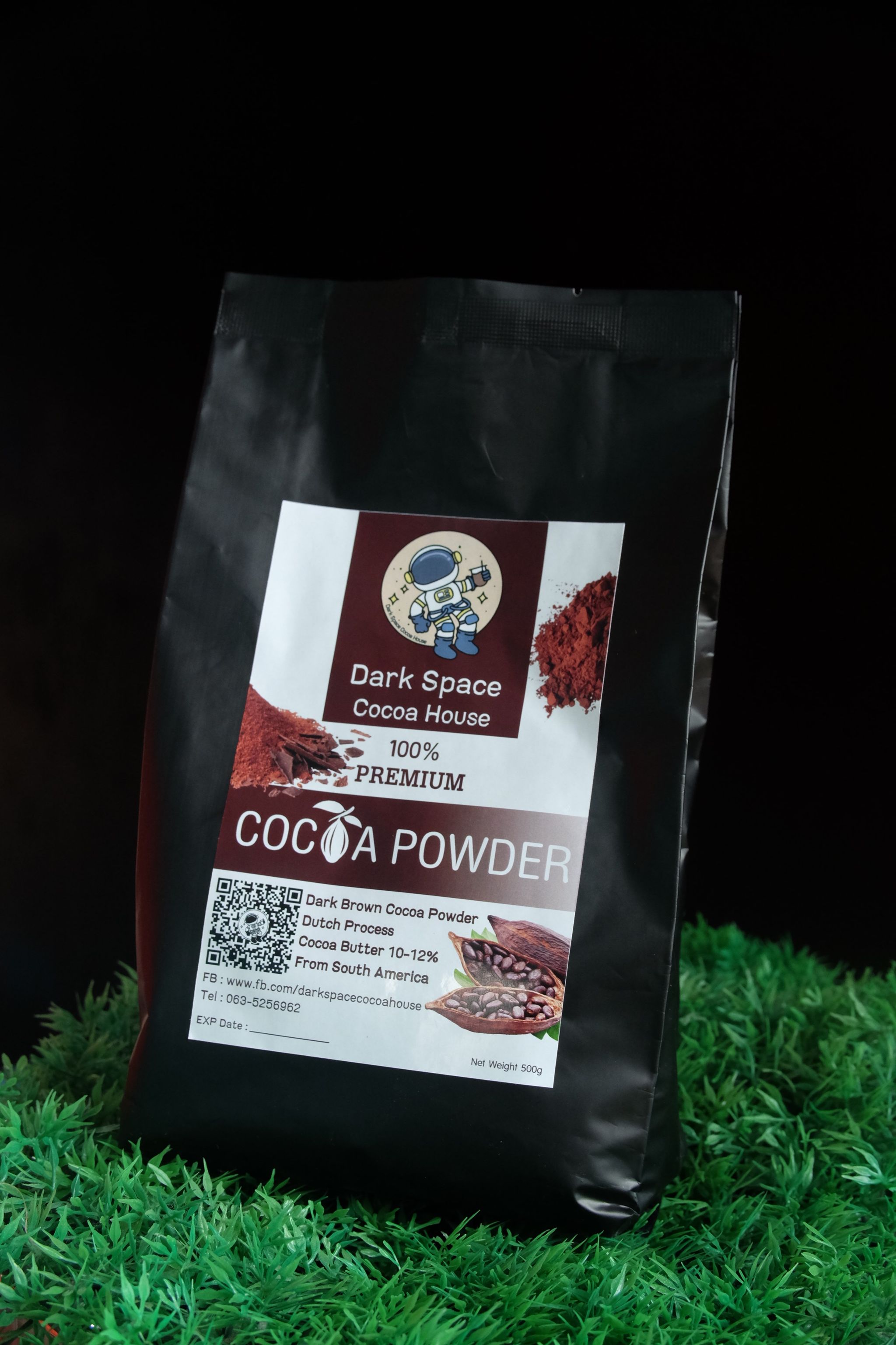 ผงโกโก้ Dark Space Cocoa House 500g โกโก้ผง 100% Premium Cocoa เข้มข้น มีกลิ่นหอมช็อคโกแลต Butter 10-12%