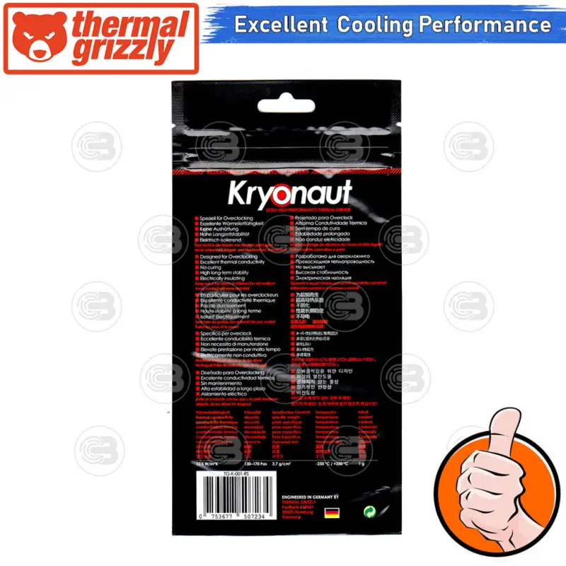 ภาพสินค้าThermal Grizzly Kryonaut 1g.Thermal compound จากร้าน coolblasterthai บน Lazada ภาพที่ 4