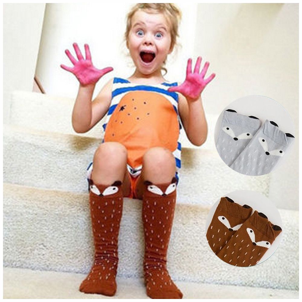 MQSDL Unisex ทารกสำหรับอายุ1-4ปีการ์ตูนสัตว์ถุงเท้าเด็กถุงเท้าเด็กถุงเท้าระดับเข่าถุงเท้า