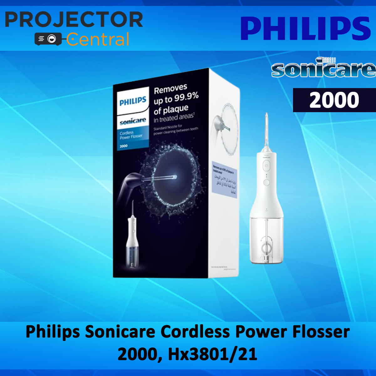 Philips Sonicare Cordless Power Flosser 2000 HX3801/21 Lazada.co.th