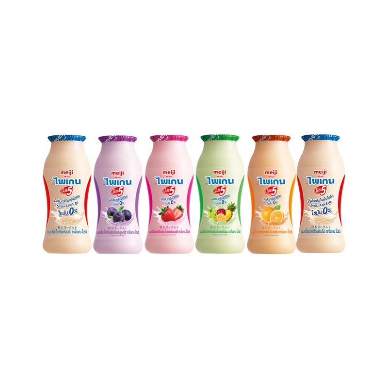 เมจิ ไพเกนโปรไฟว์ นมเปรี้ยว คละรส 85 มล. x 6 ขวด/Meiji PigenProfile Yoghurt Mixed 85ml x 6 Bottles