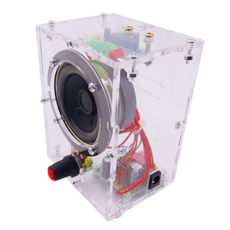 5W Mini Electronic Transparent Speaker Box DIY Kit Sound Amplifier