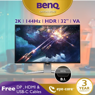 BenQ EX3203R 31.5นิ้ว 2K 144Hz USB-C Eye Care Curved Gaming Monitor (จอคอมโค้ง, จอคอมโค้ง 144hz, จอคอมเล่นเกม)