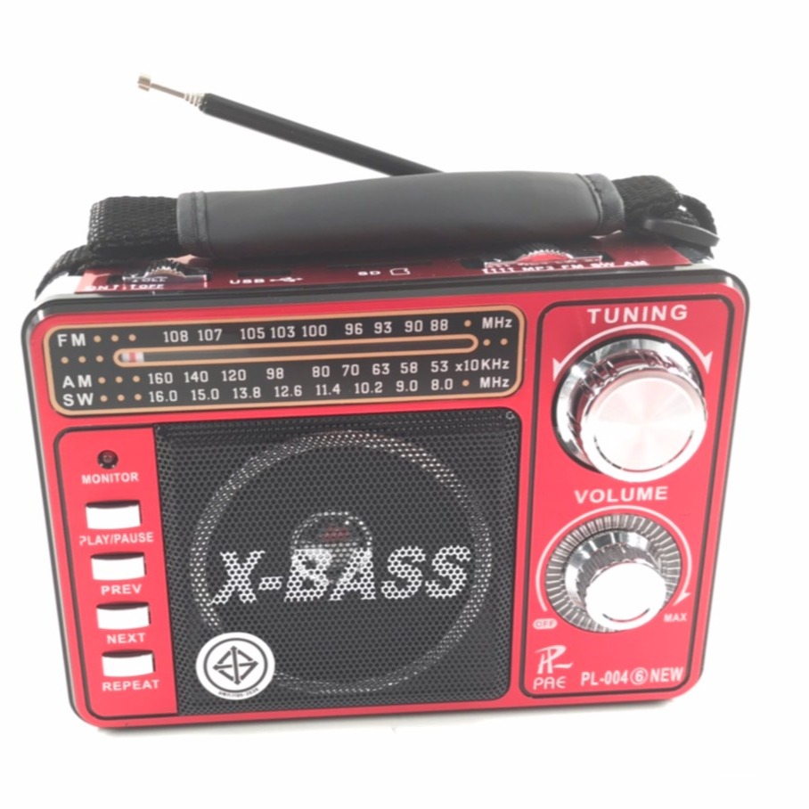 วิทยุ FM / MP3 เครื่องเล่นวิทยุ PAE ฟังได้ทั้ง FM/AM/เล่นUSBได้/SD/MP-3/ รุ่น 004-6 มีไฟฉายในตัว มีช่องต่อหูฟัง มีแบตเตอรี่ในตัว