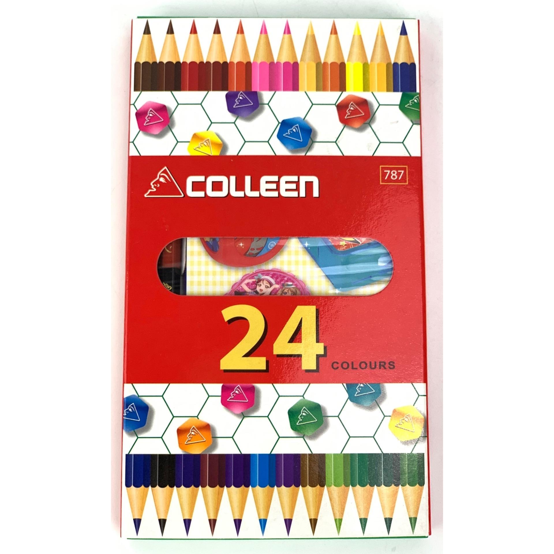 สีไม้ Colleen คอลลีน 24 สี 2หัว 12แท่ง รุ่น 787