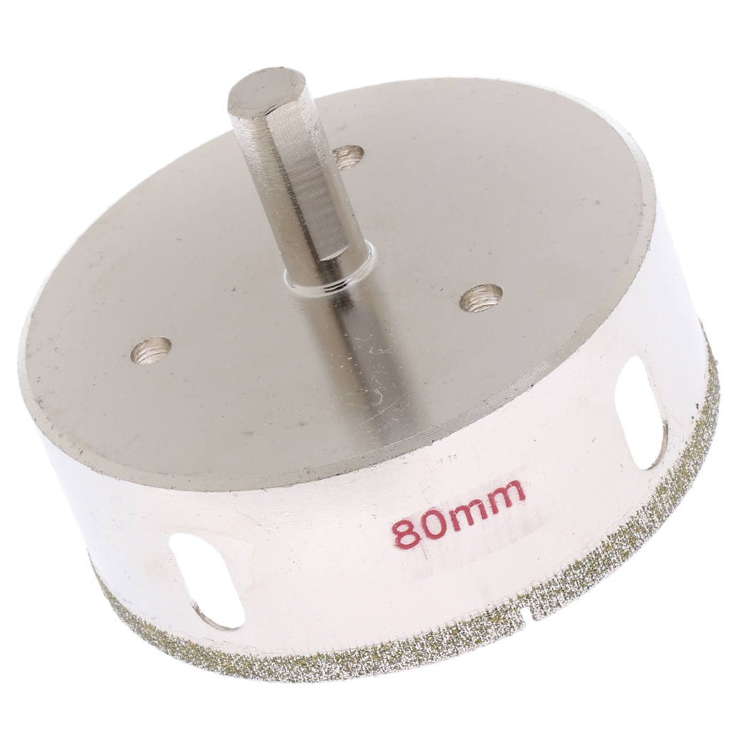 Baoblaze 50 -85mm Diamond Coated Drill Bit Hole Saw Cutter Glass Tile Ceramic Marble