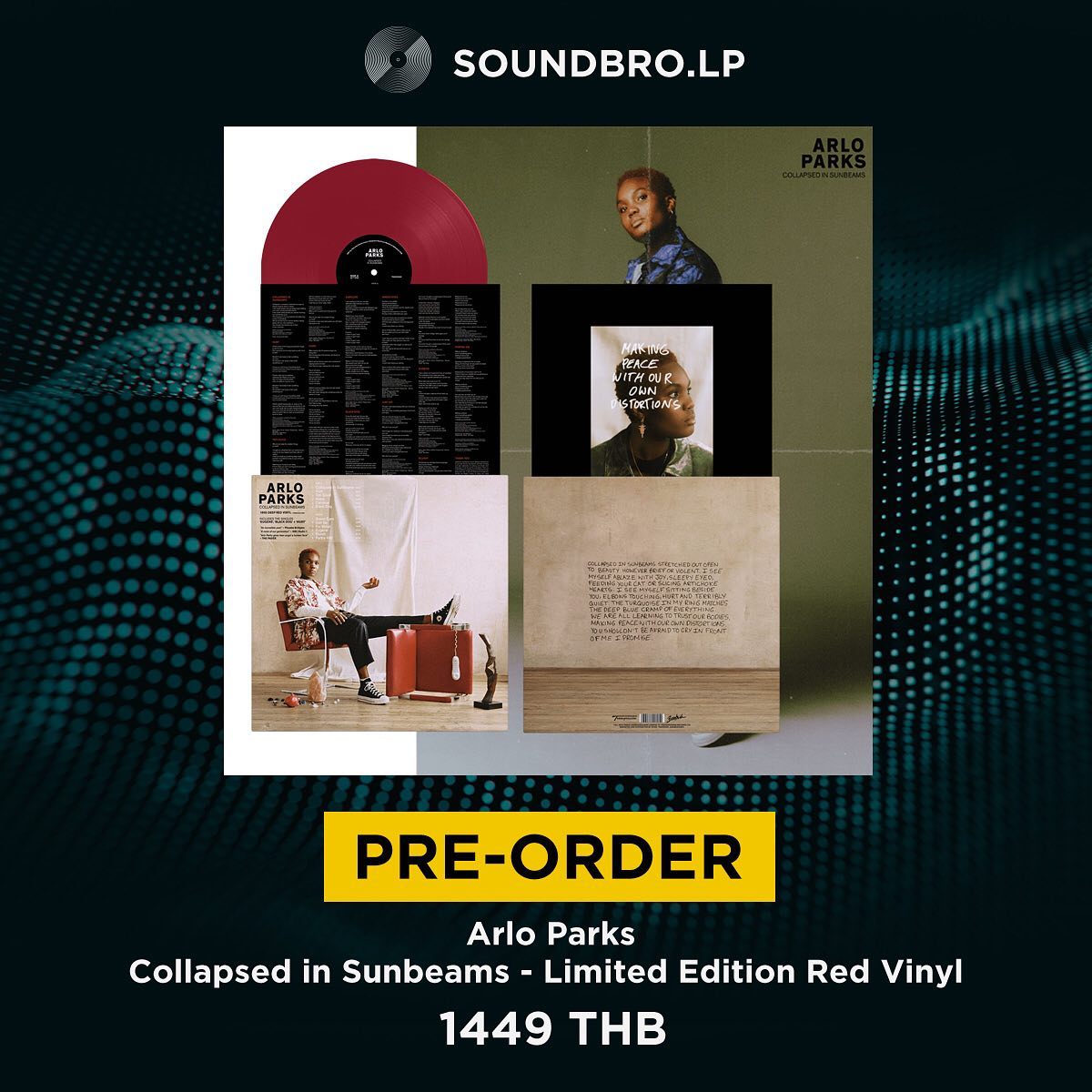[Pre-Order 14-35 วัน] แผ่นเสียง Arlo Parks - Collapsed In Sunbeams (Red Vinyl)