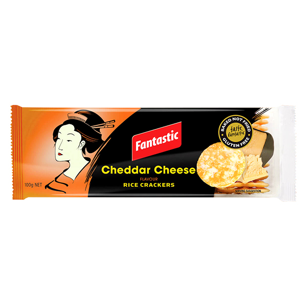 Fantastic Cheese Rice Crackers 100g แครกเกอร์ข้าวอบกรอบ รสชีส ตราแฟนทัสติก ขนาด 100 กรัม (0102)