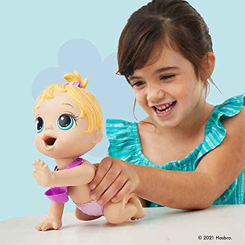 Baby Alive Lil Snacks Doll - 8-Inch Blonde, Eats and Poops, Snack-Themed Toy for Kids 3+ - Plastic, Model F2617