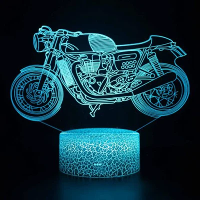 3D LED Night Light Stunt Motorcycle Moto Biker Lamp 16Colors Change Remote Control Table Lamps Toys Gift For Kid Home Decoration